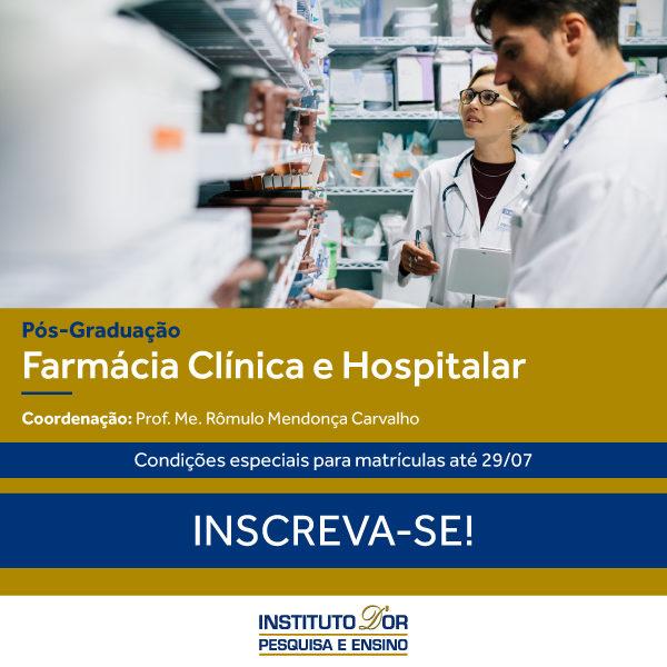 imagem de Nova Turma: Pós-Graduação em Farmácia Clínica e Hospitalar