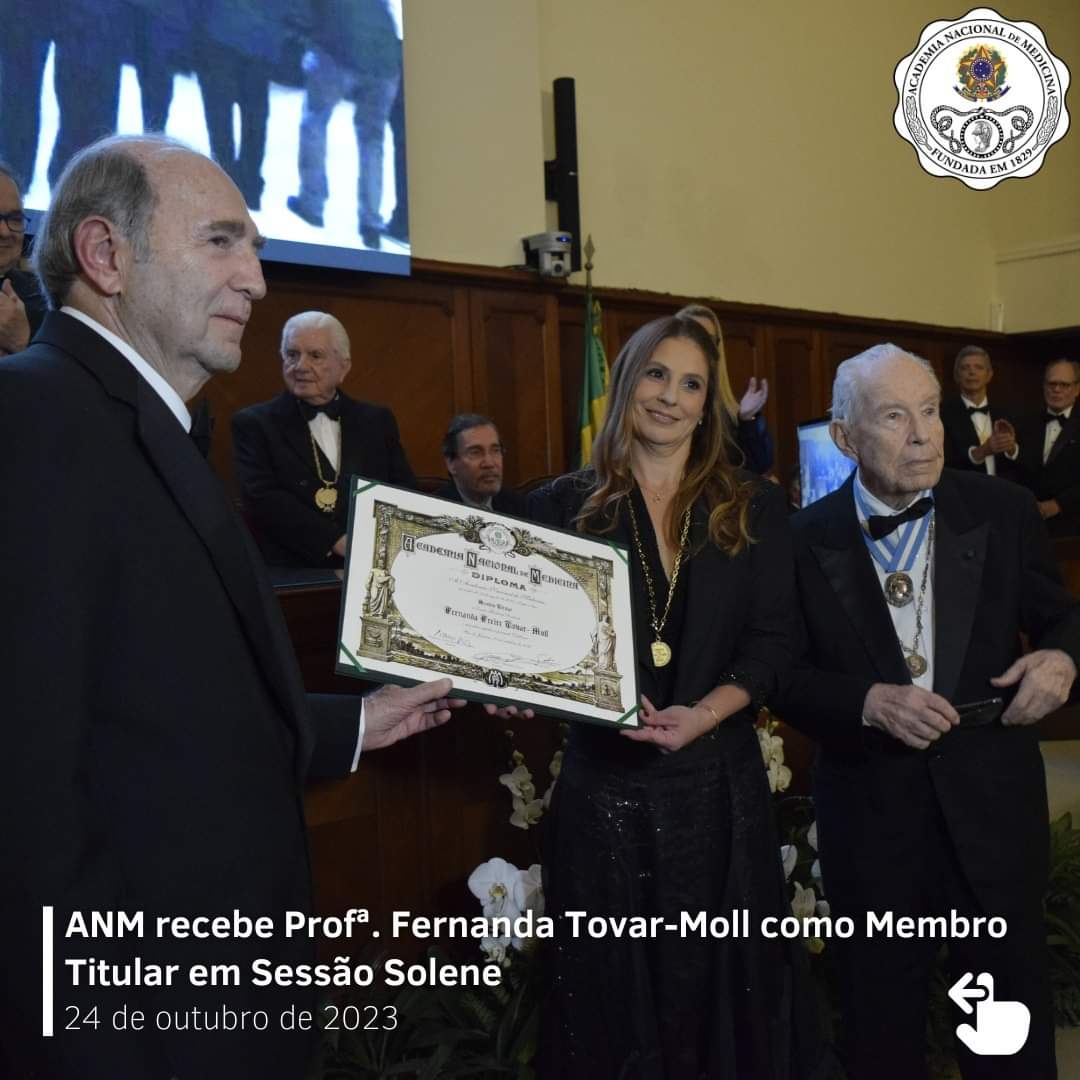imagem de Dra. Fernanda Tovar-Moll toma posse como membro na Academia Nacional de Medicina